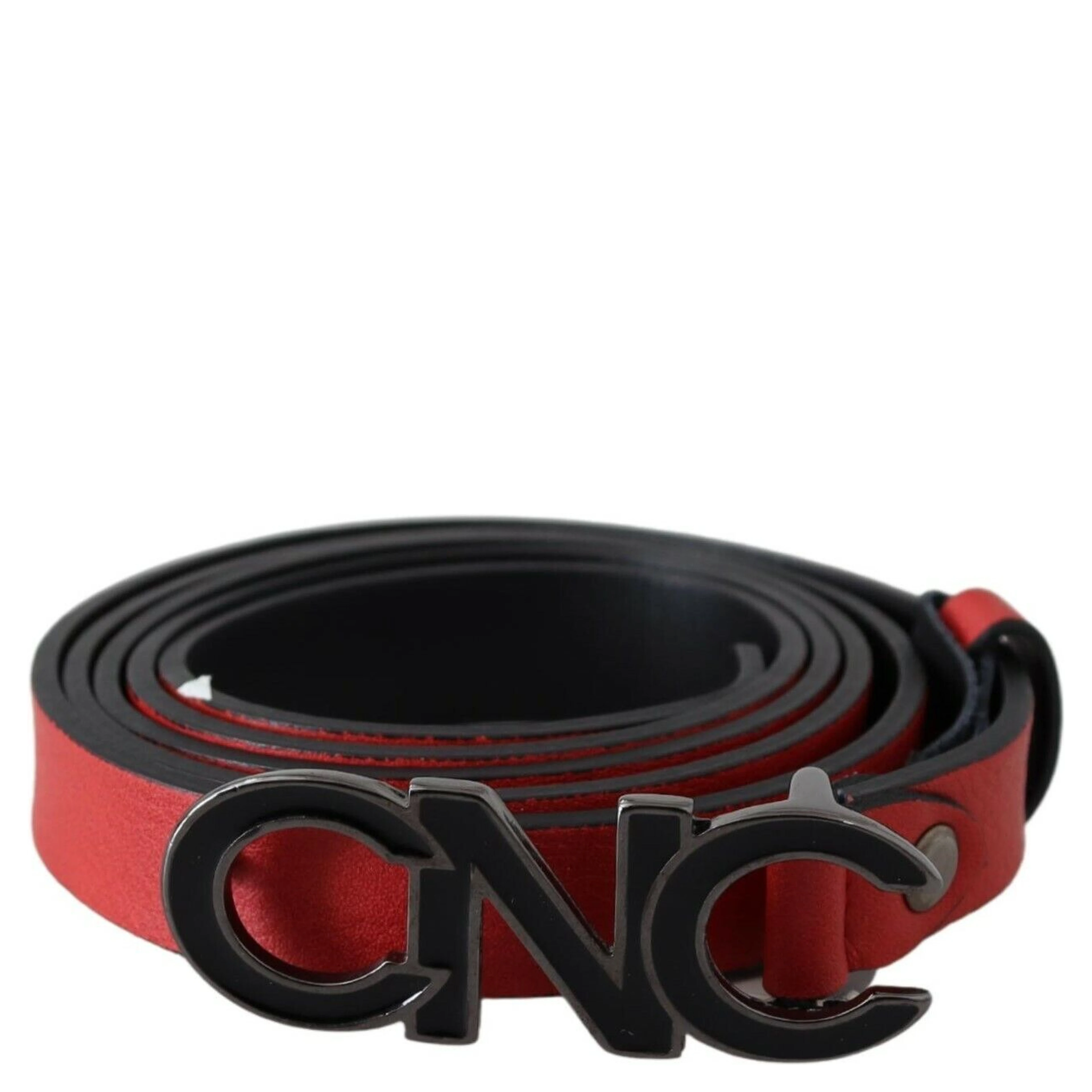 Red Reversible Leather Logo Belt