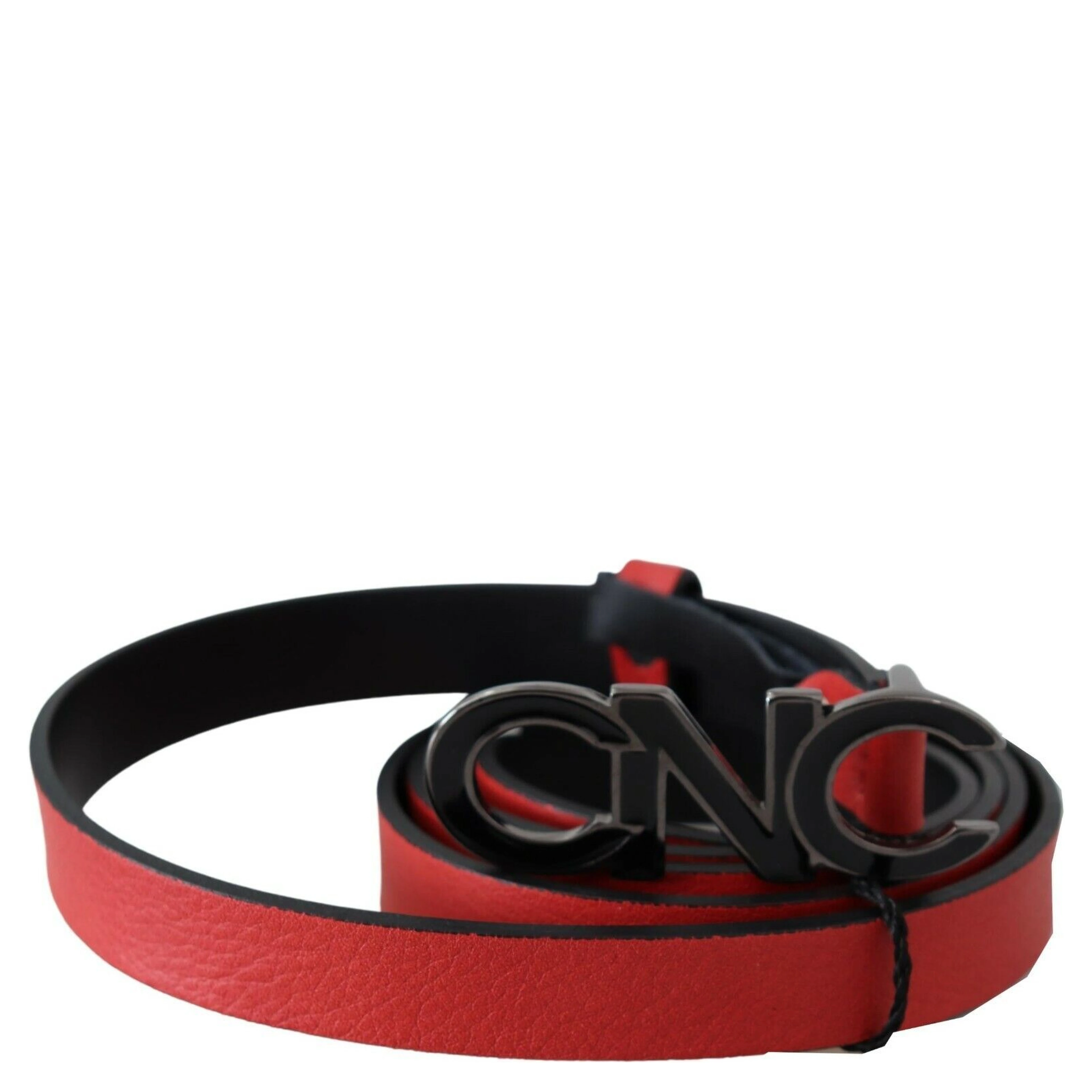 Red Reversible Leather Logo Belt
