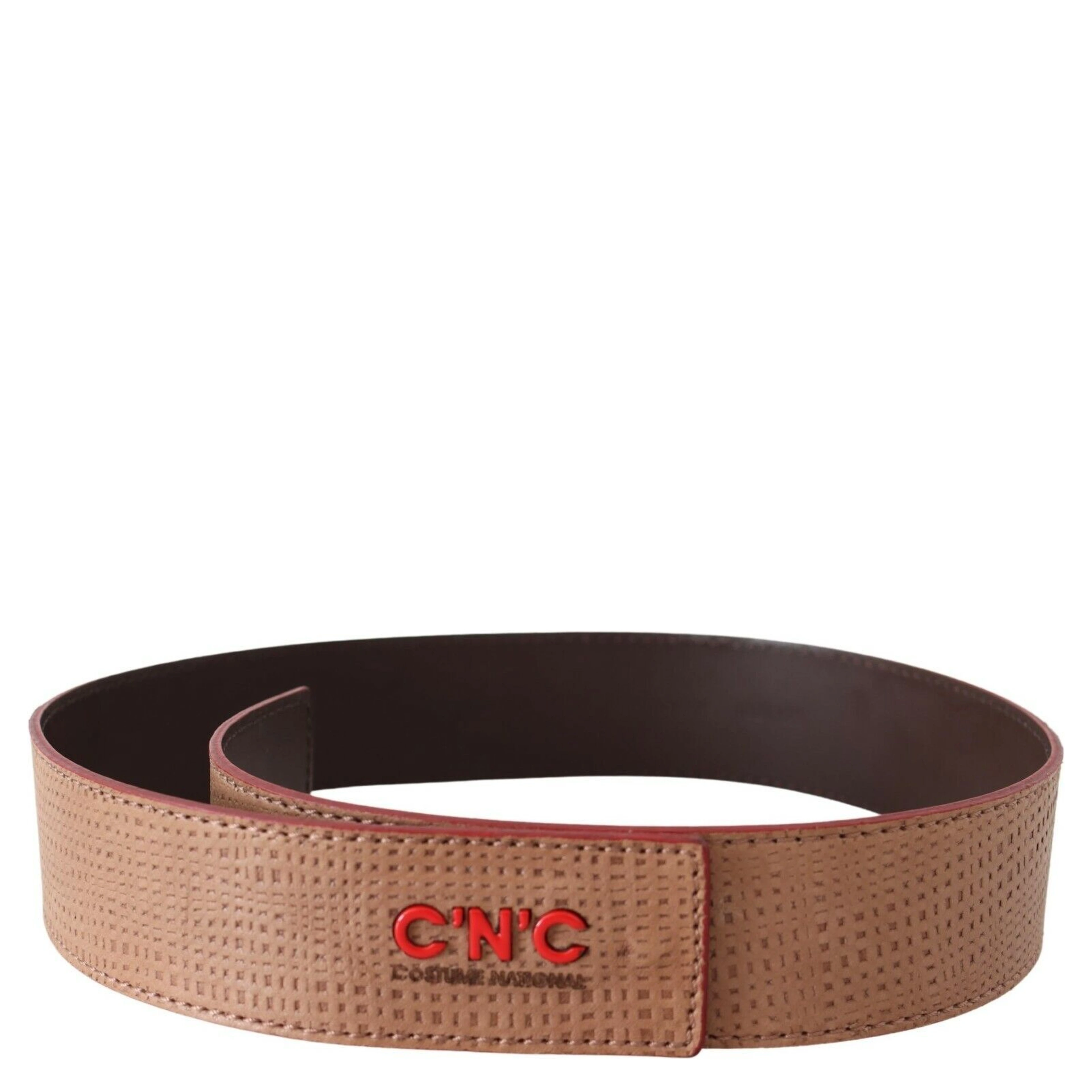 White Leather Logo Fashion Waist Belt