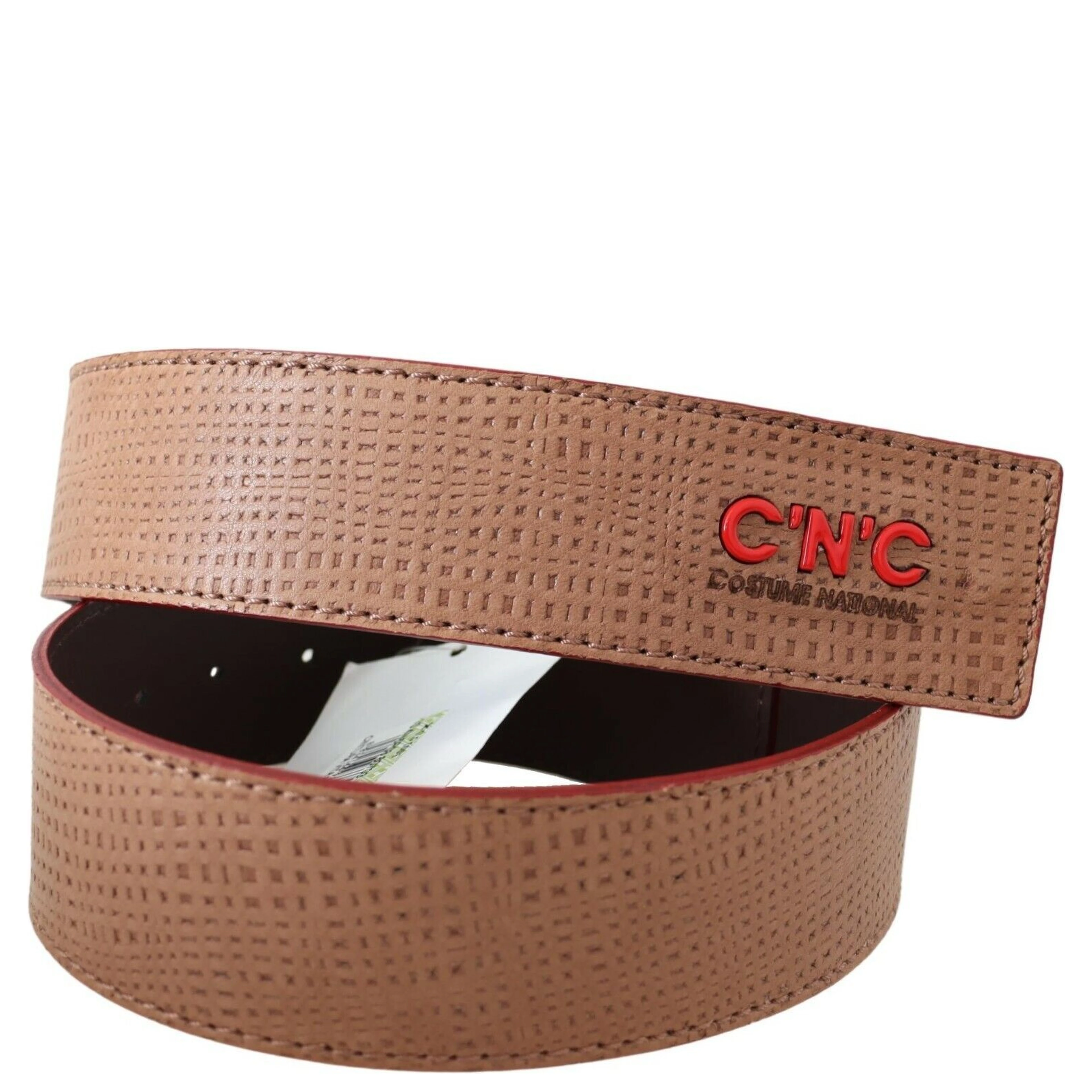White Leather Logo Fashion Waist Belt