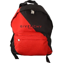Red & Black Nylon Urban Backpack