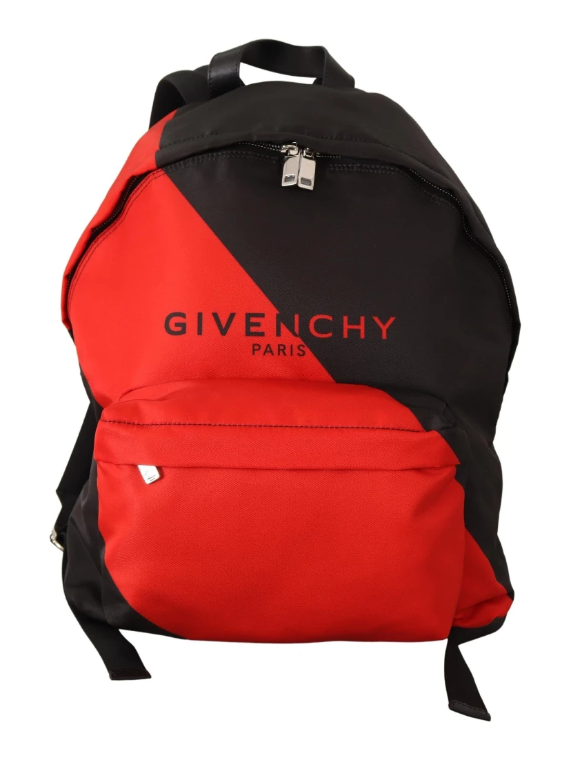 Red & Black Nylon Urban Backpack