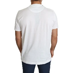 White Saint Valentine Hearts Print Men  T-shirt