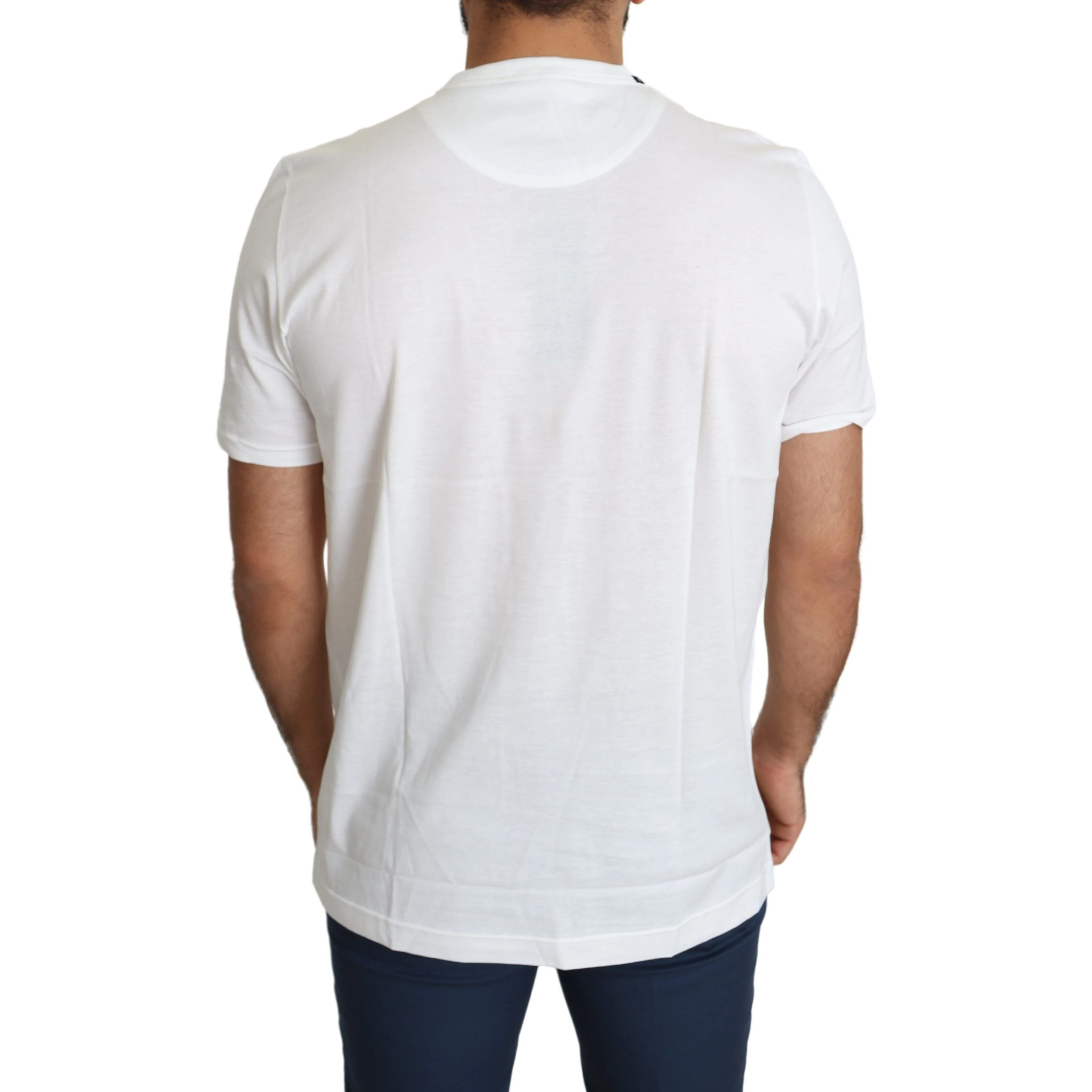 White Saint Valentine Hearts Print Men  T-shirt