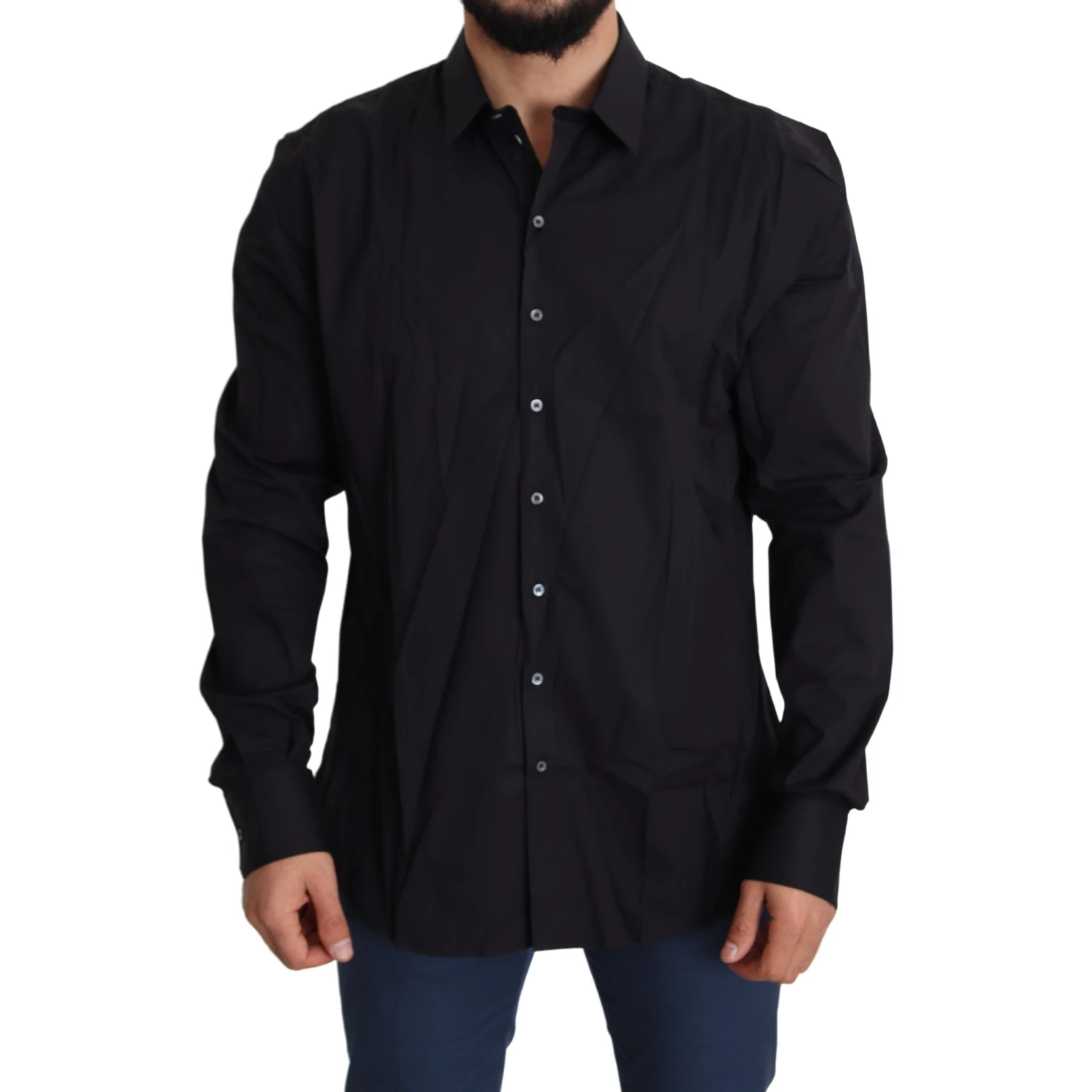 Black Cotton Stretch Dress SICILIA Shirt