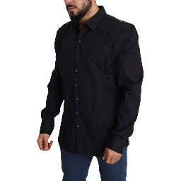 Black Cotton Stretch Dress SICILIA Shirt
