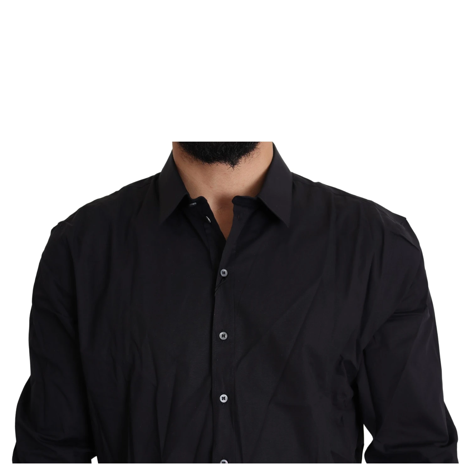 Black Cotton Stretch Dress SICILIA Shirt