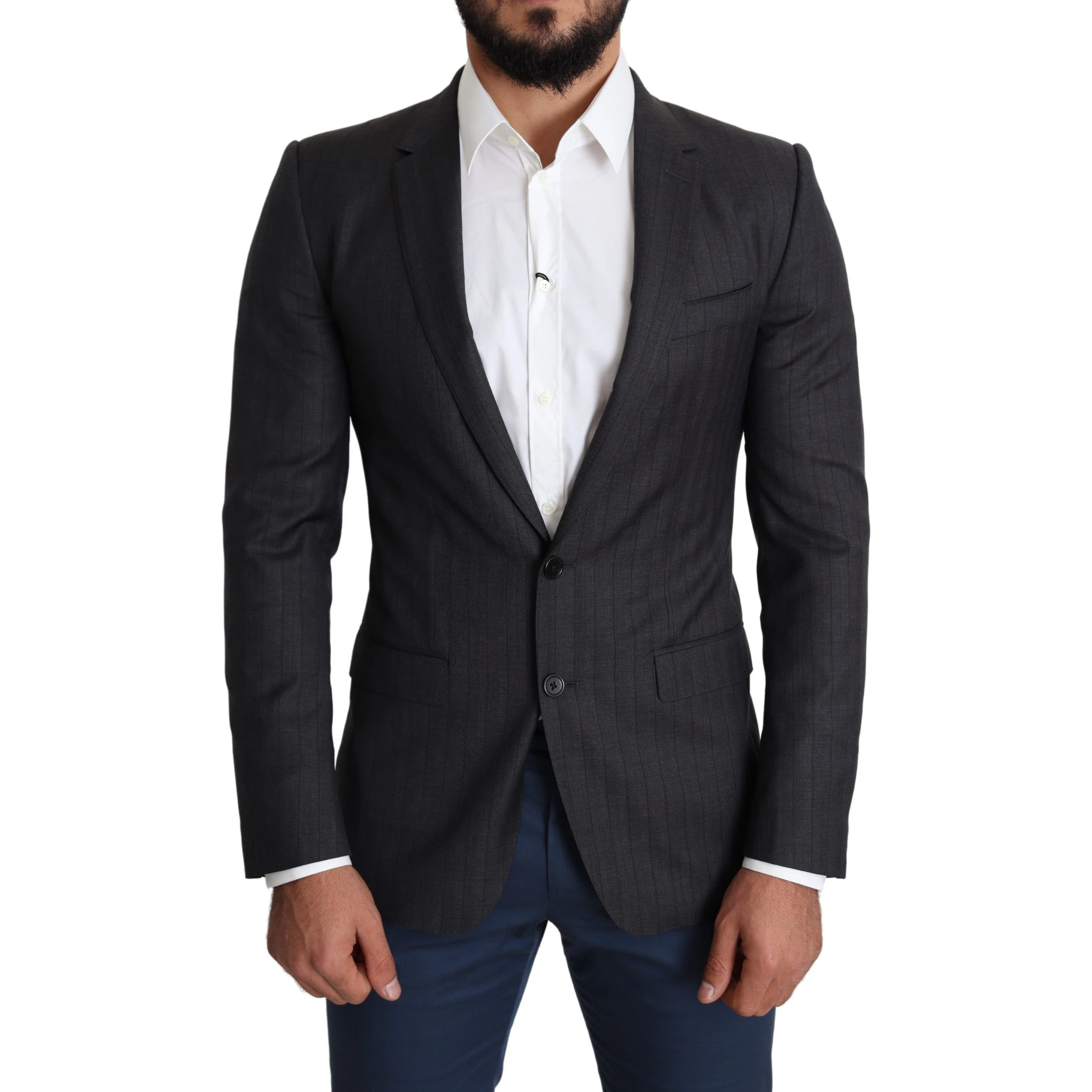 Black Wool Single Breasted Coat MARTINI Blazer
