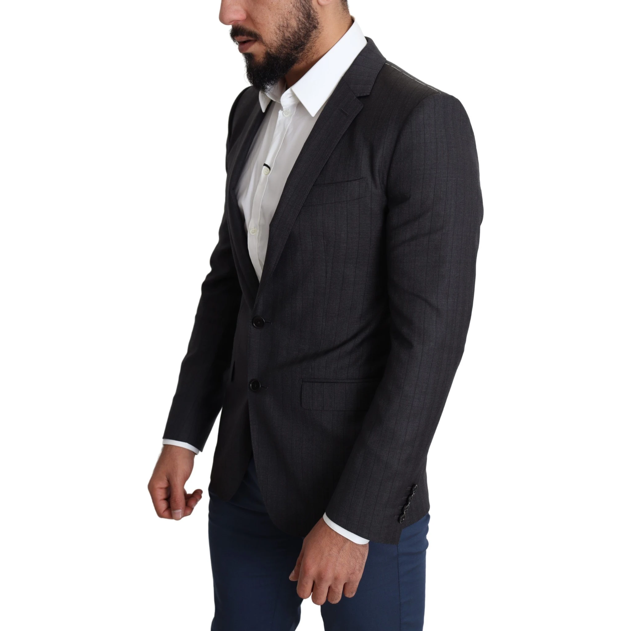 Black Wool Single Breasted Coat MARTINI Blazer