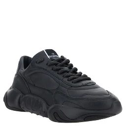 Black Calf Leather Garavani Sneakers