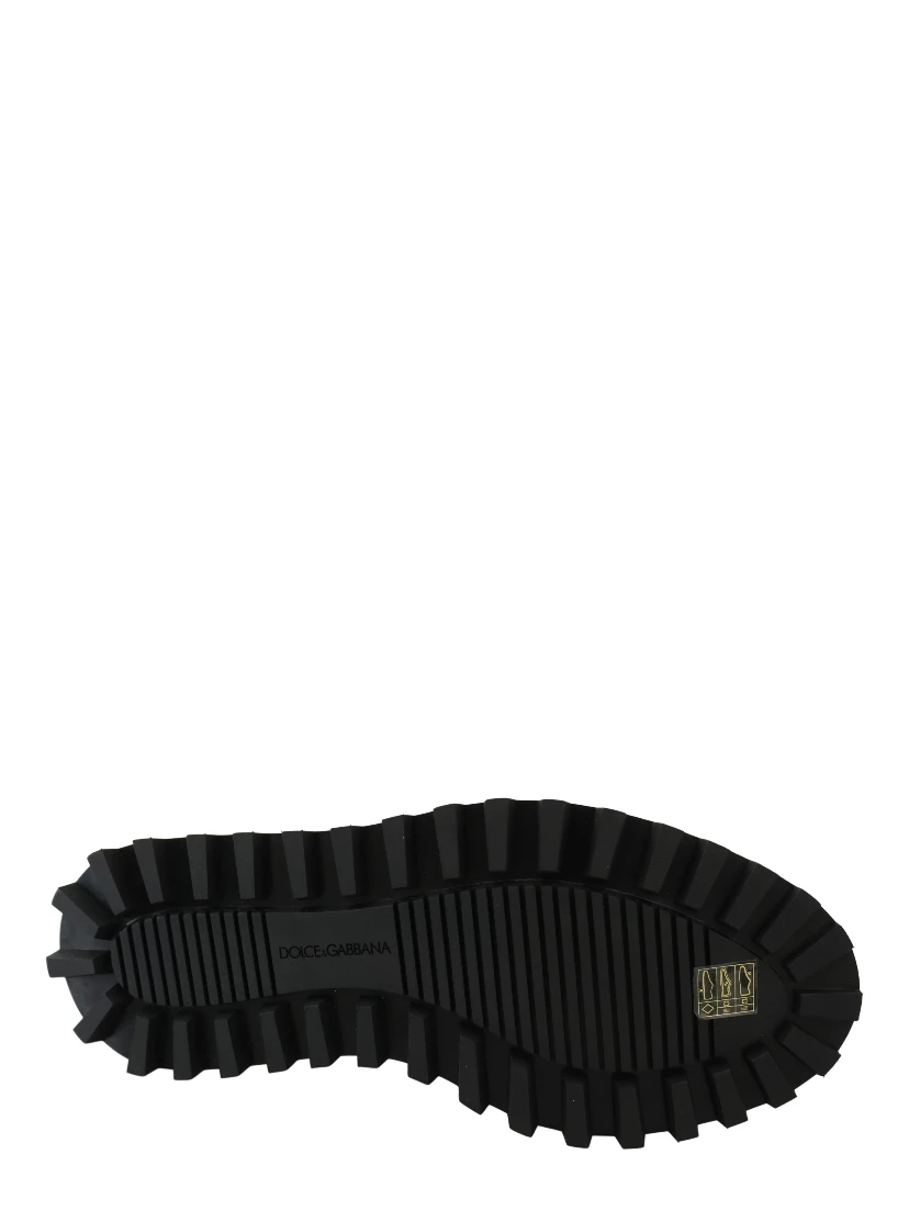 Black Rubberized Calfskin Chunky Derby Vulcano Shoes
