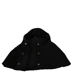Black Wool Whole Head Hooded Scarf Hat