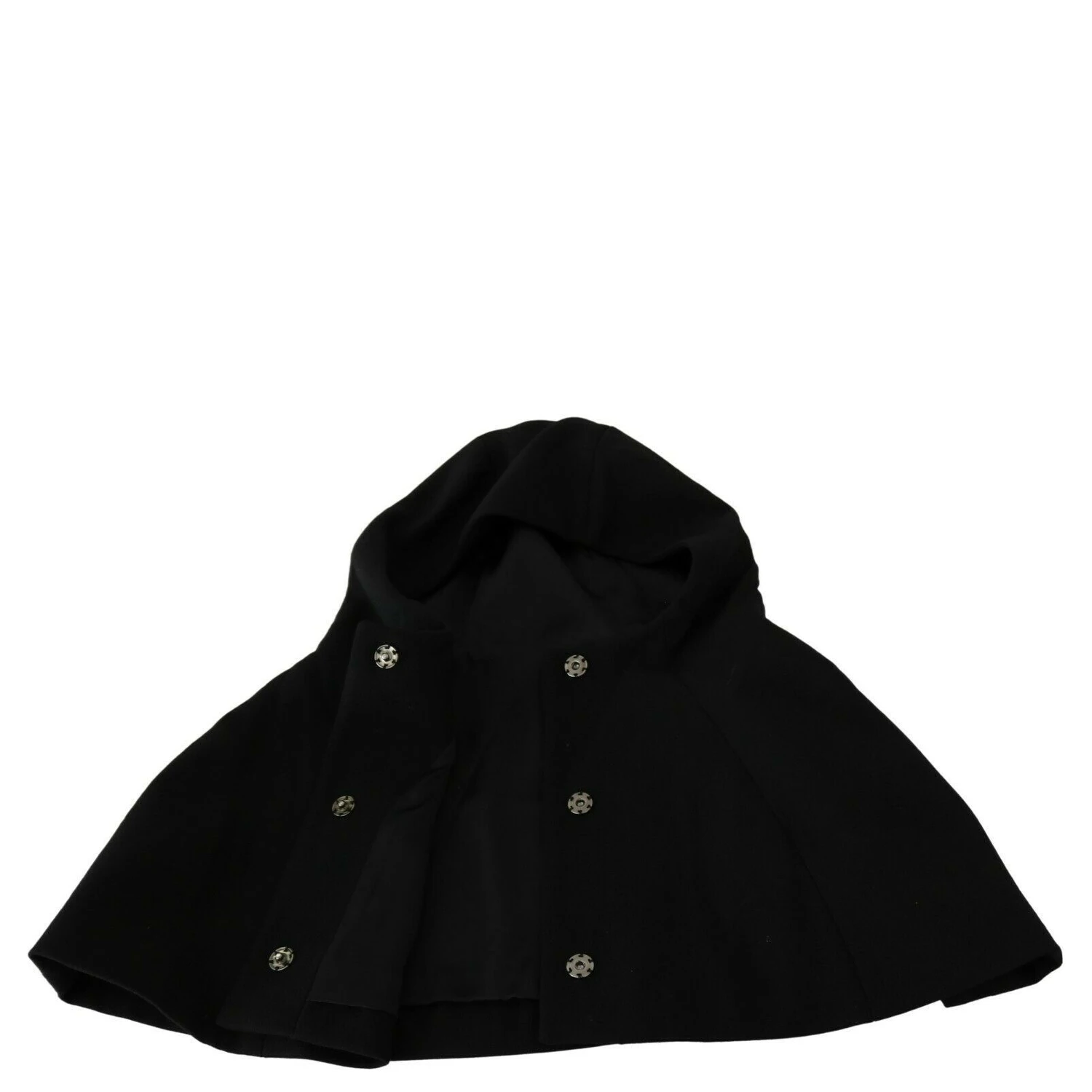 Black Wool Whole Head Hooded Scarf Hat