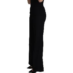 Black Cashmere Wide Leg Women Trouser Pants