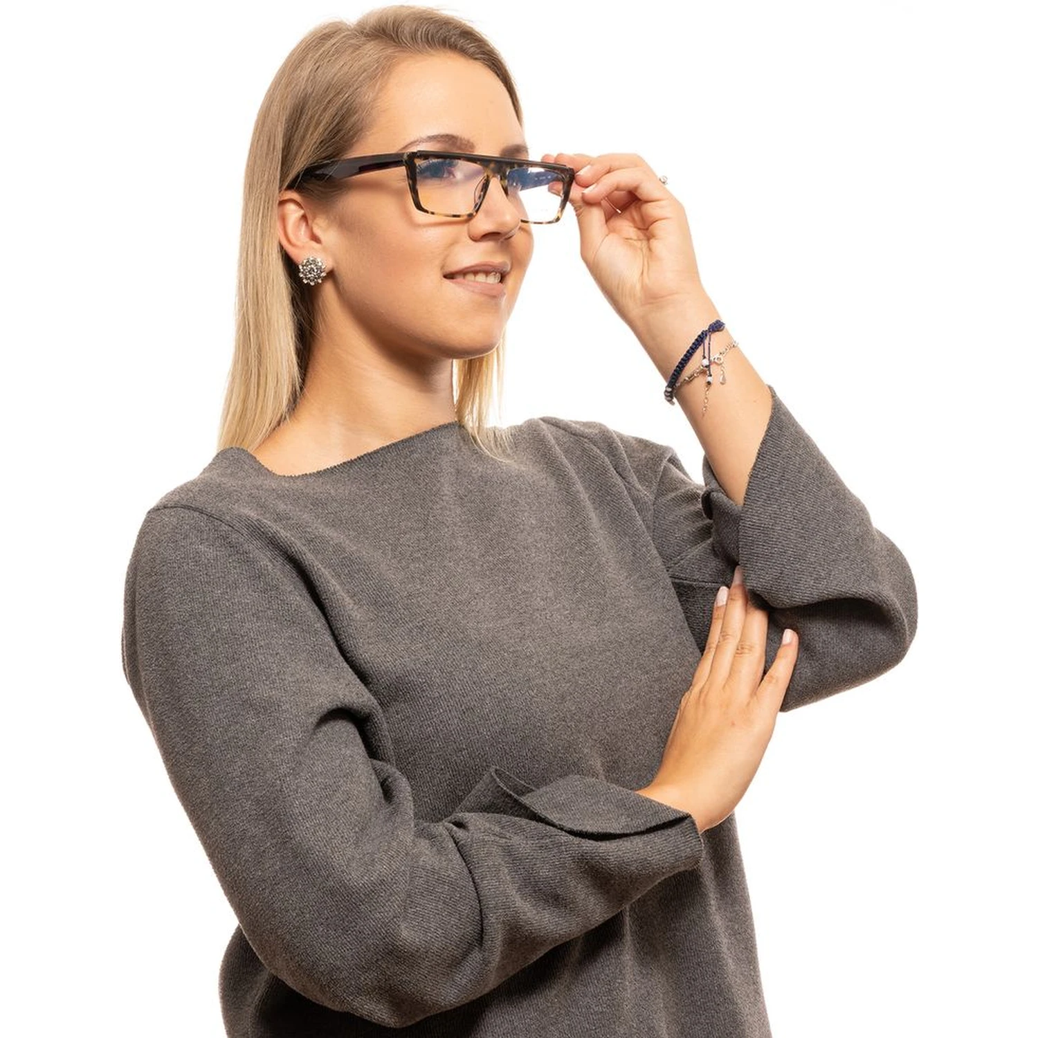 نظارات بلاستيكية بنية اللون (إطارات)