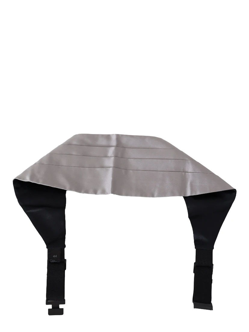 Gray Men Waist Belt 100% Silk Cummerbund