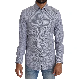 Gray Dotted Semi Fitted Formal SICILIA Shirt