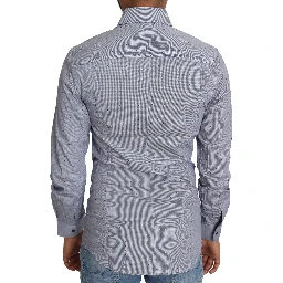 Gray Dotted Semi Fitted Formal SICILIA Shirt