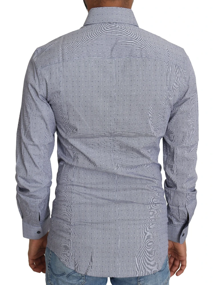 Gray Dotted Semi Fitted Formal SICILIA Shirt alternative
