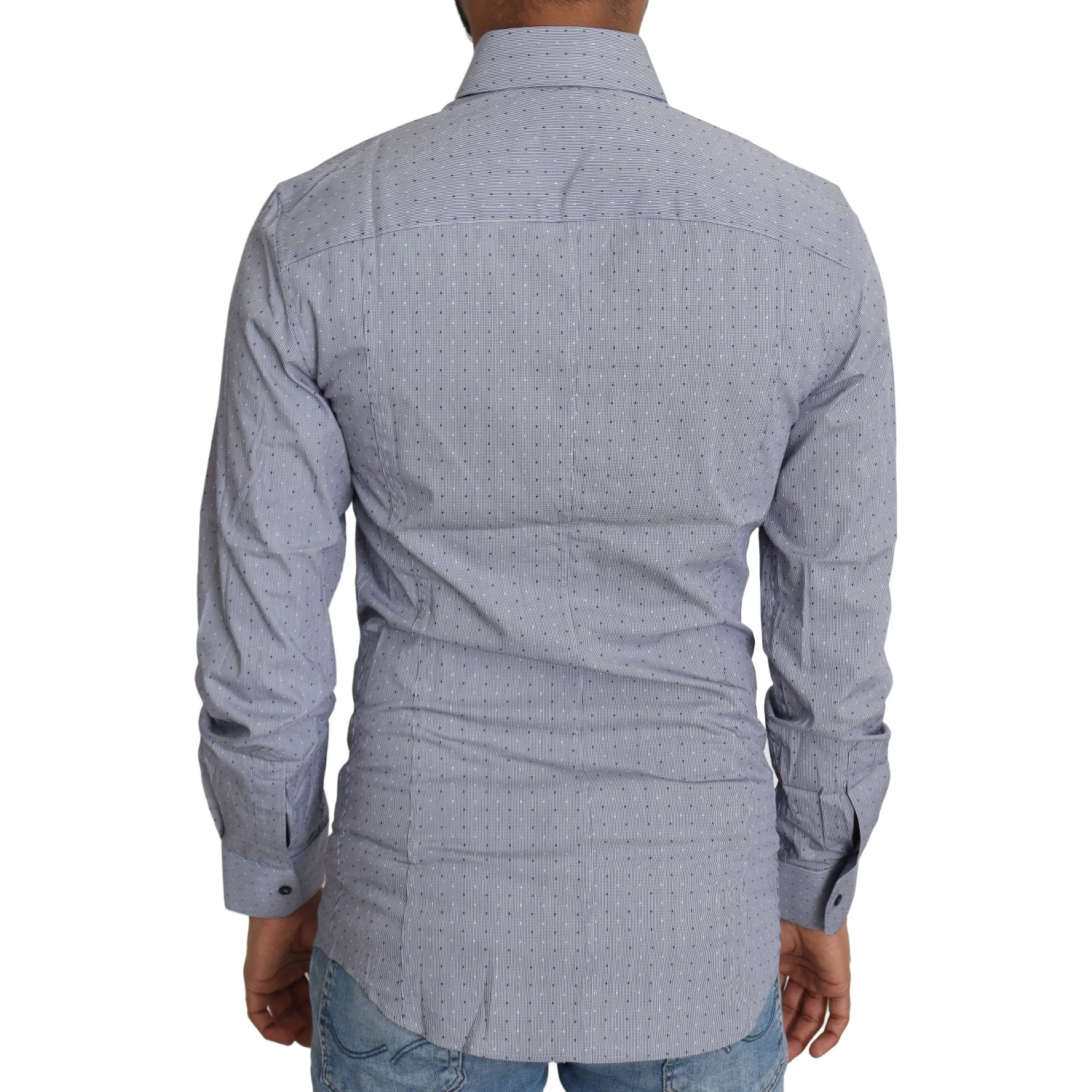 Gray Dotted Semi Fitted Formal SICILIA Shirt