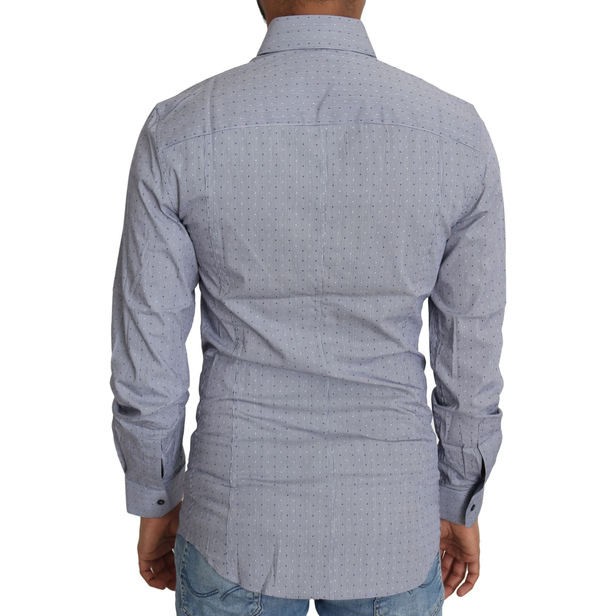 Gray Dotted Semi Fitted Formal SICILIA Shirt