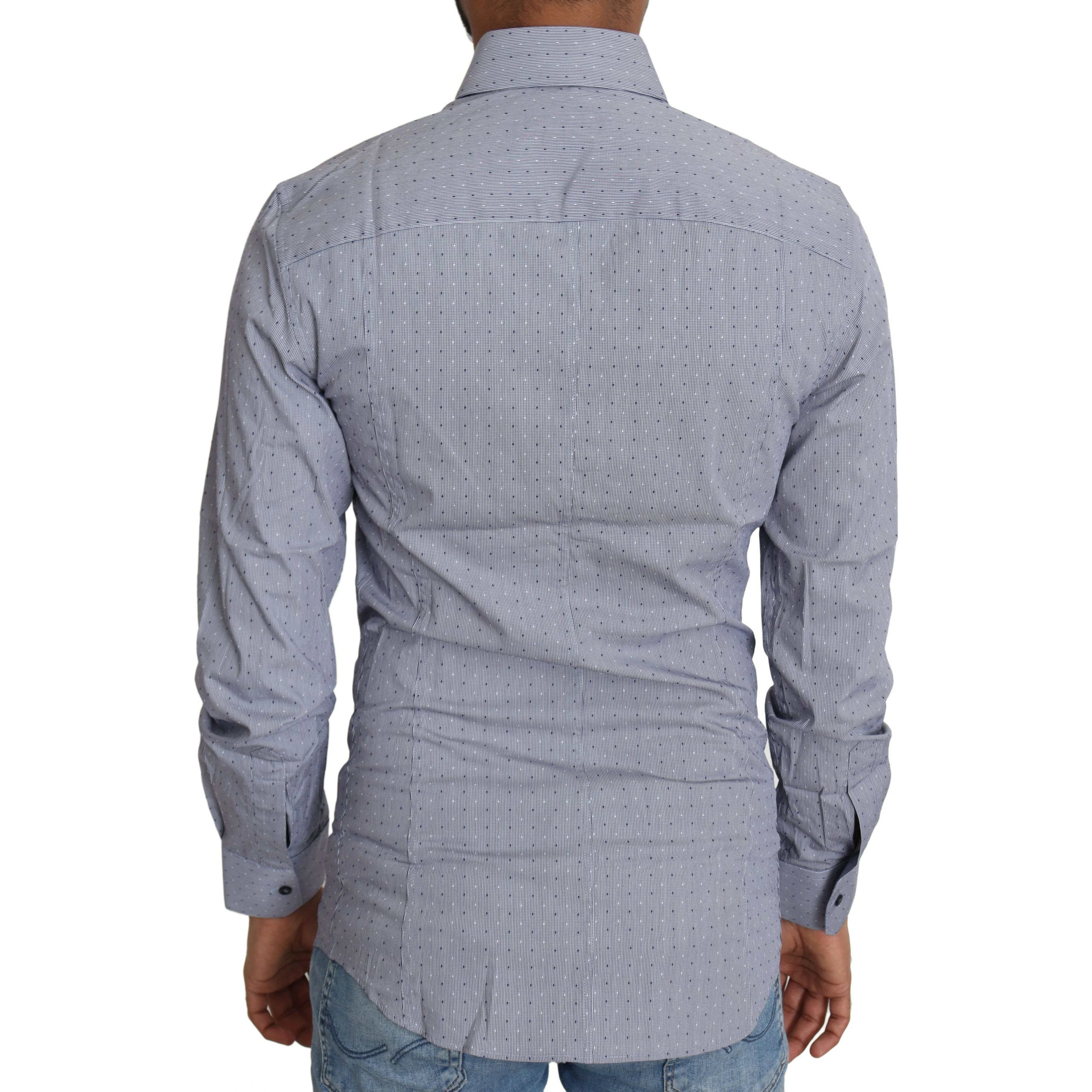 Gray Dotted Semi Fitted Formal SICILIA Shirt
