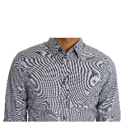 Gray Dotted Semi Fitted Formal SICILIA Shirt