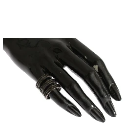 Black CZ Rhodium 925 Silver Ring