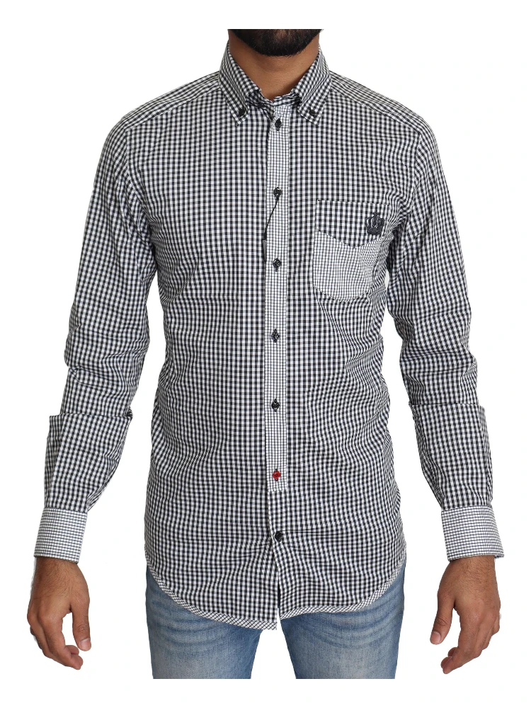 Black White Checkered Casual Shirt