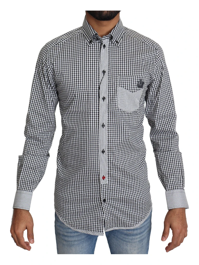 Black White Checkered Casual Shirt