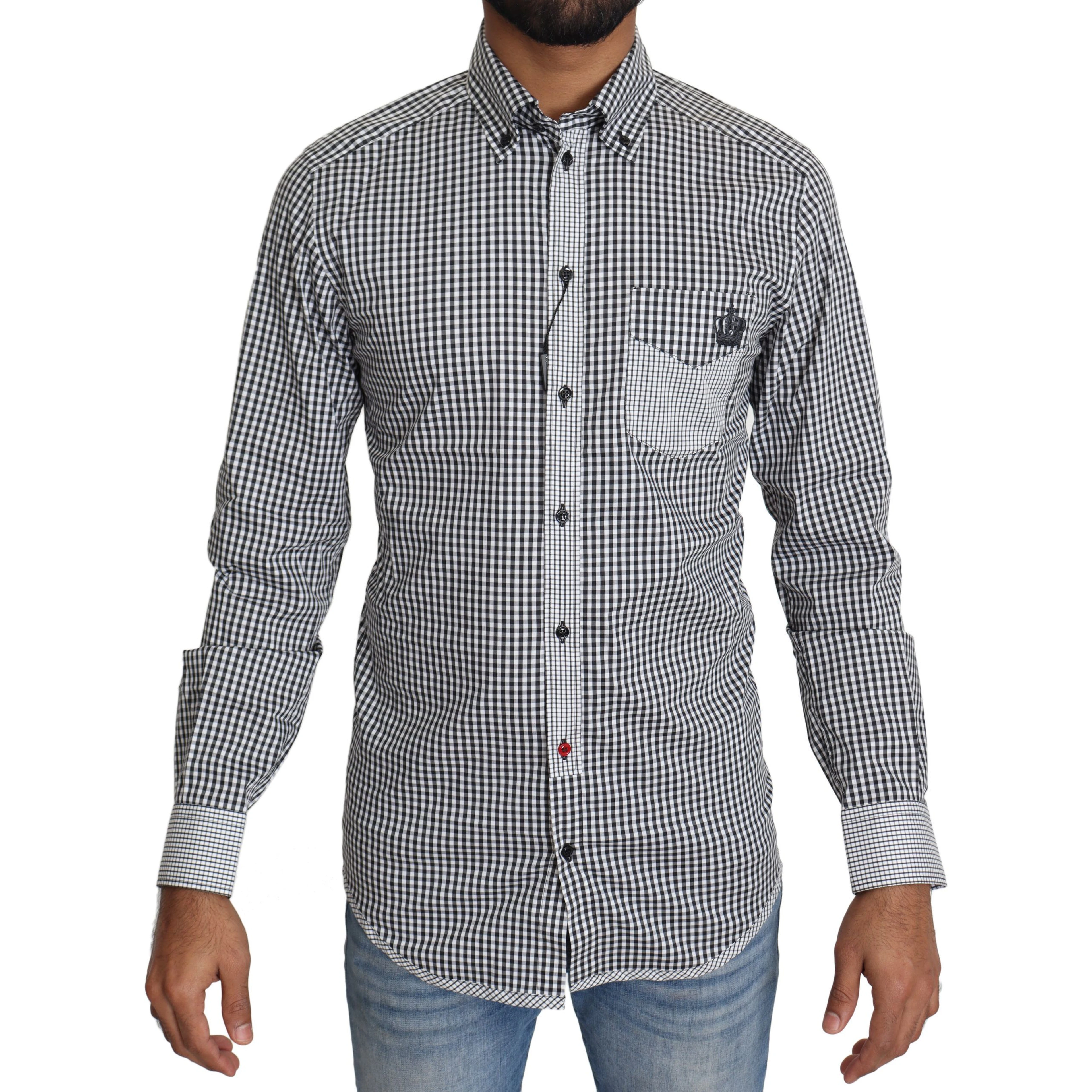 Black White Checkered Casual Shirt