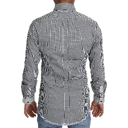 Black White Checkered Casual Shirt