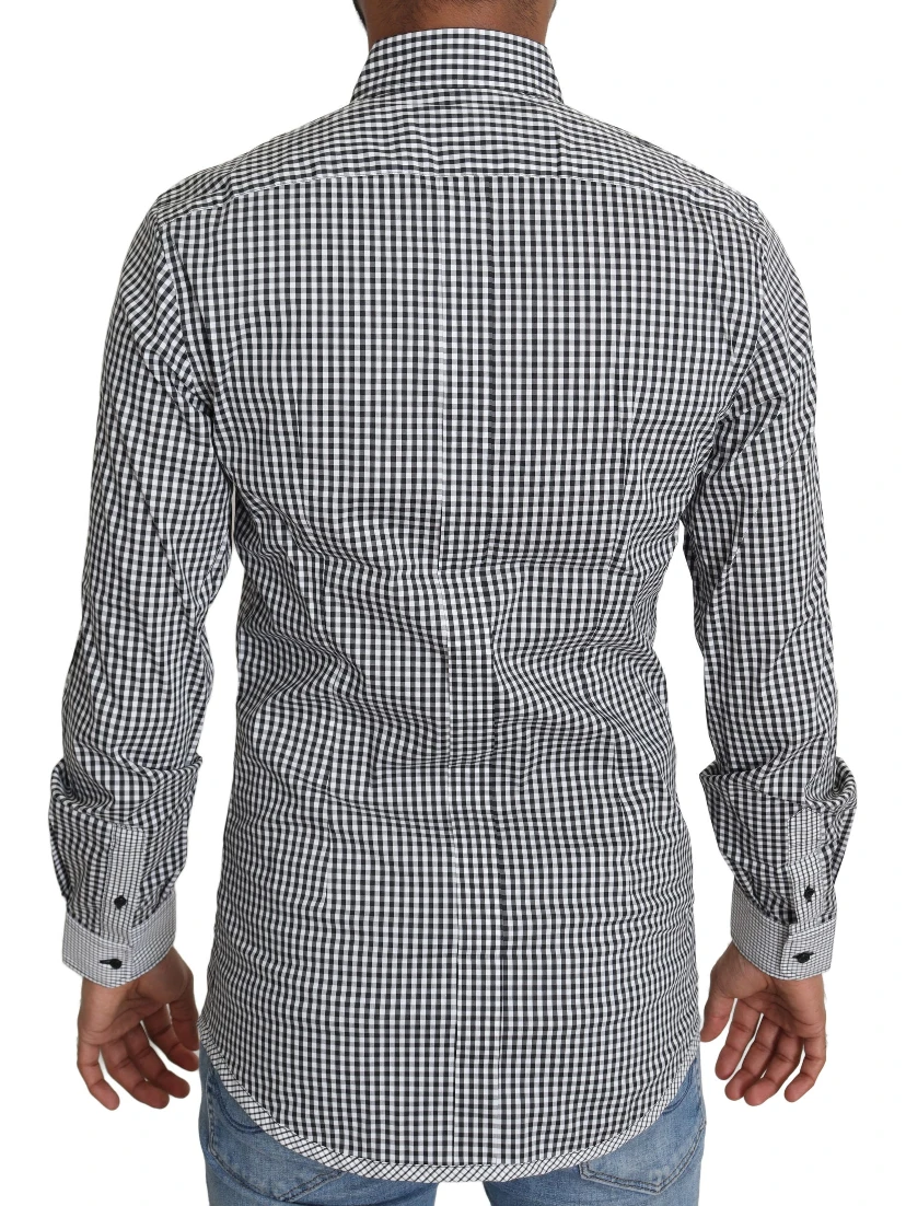 Black White Checkered Casual Shirt