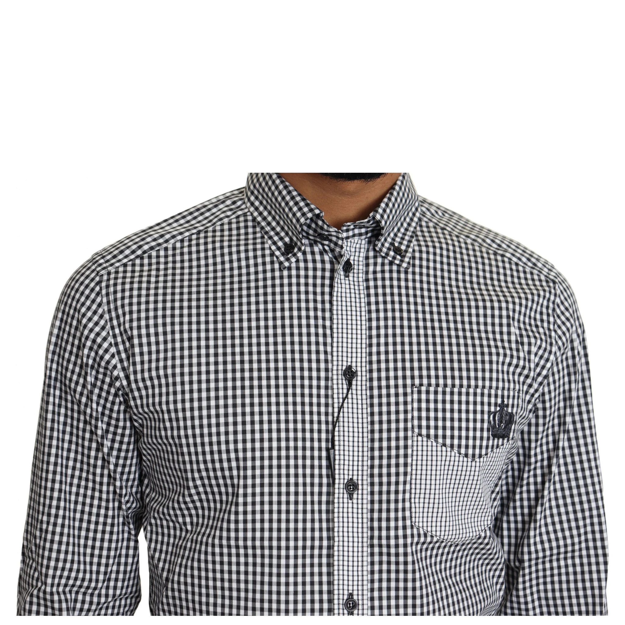 Black White Checkered Casual Shirt