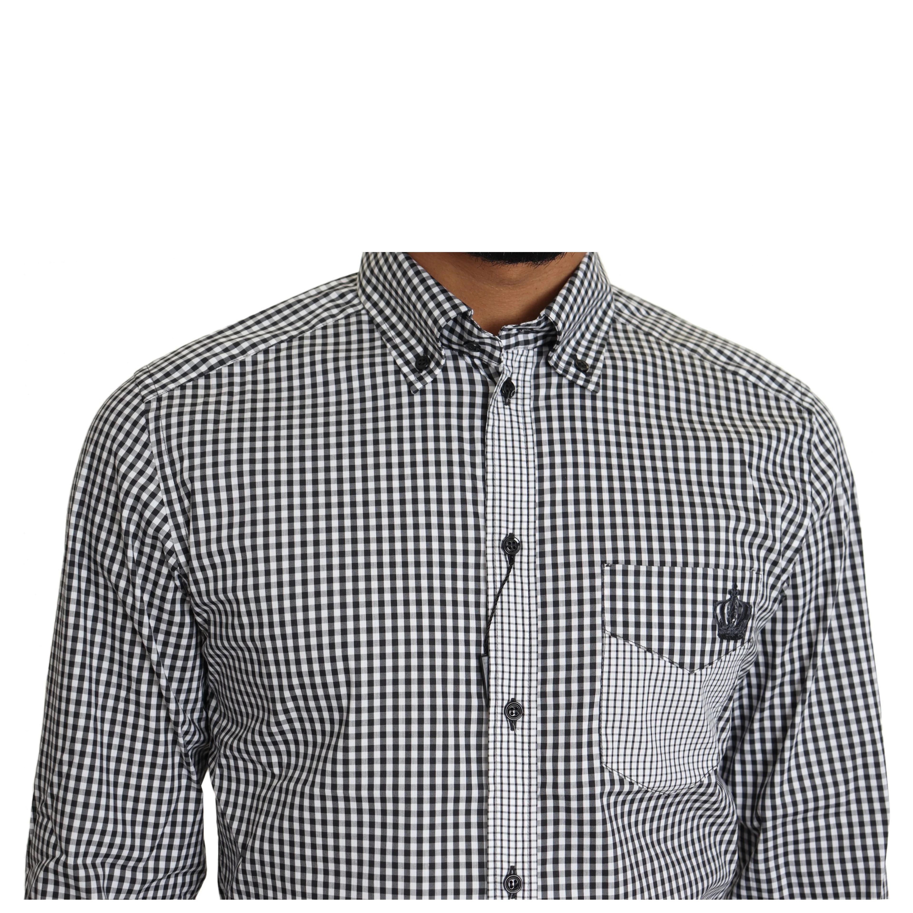 Black White Checkered Casual Shirt