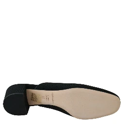 Black Grosgrain Slides Sandals Women Shoes