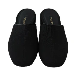 Black Grosgrain Slides Sandals Women Shoes