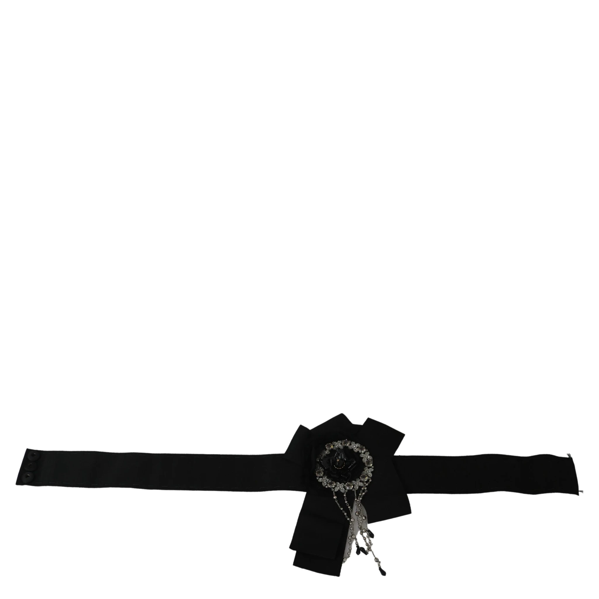 Black Crystal Brooch Wide Wai SATORIA Belt