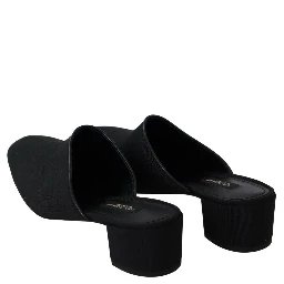 Black Grosgrain Slides Sandals Women Shoes