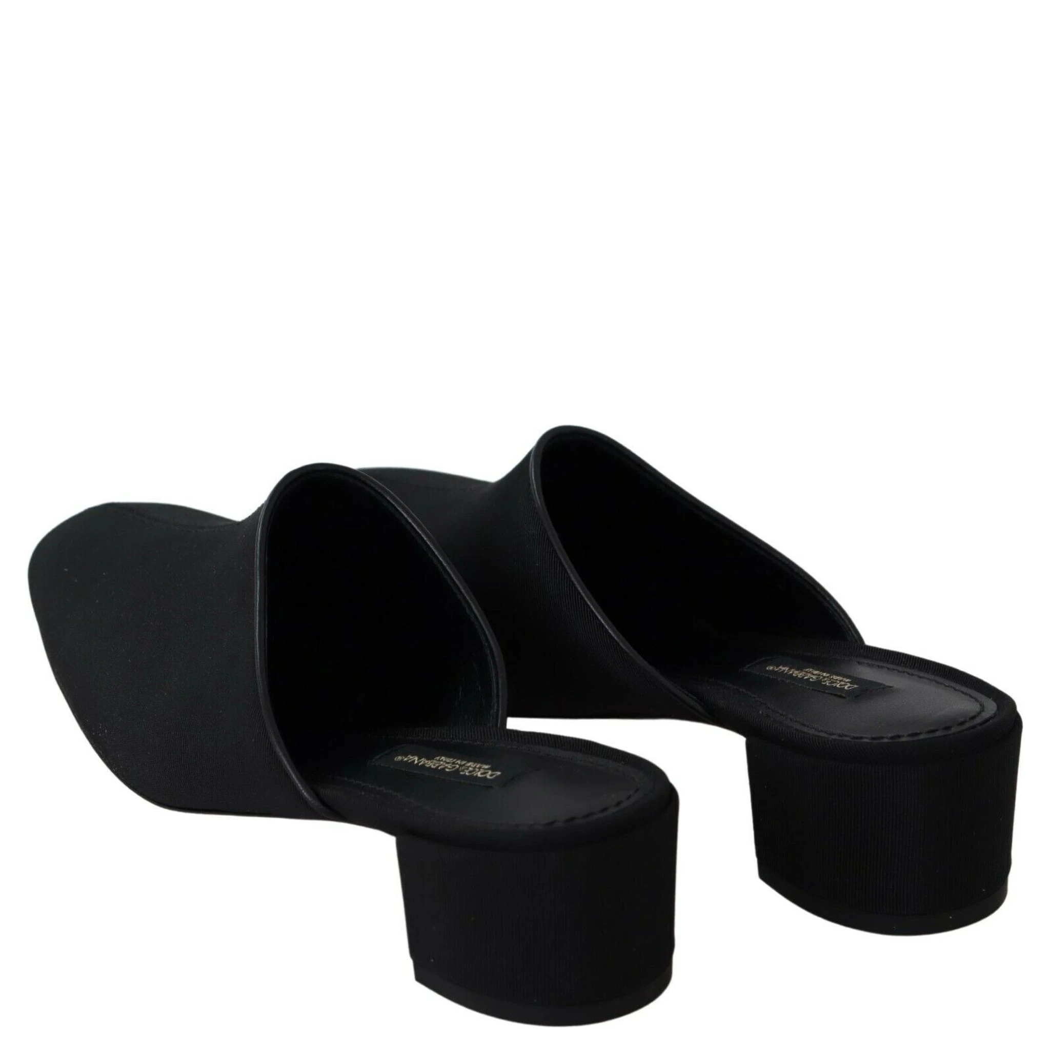 Black Grosgrain Slides Sandals Women Shoes