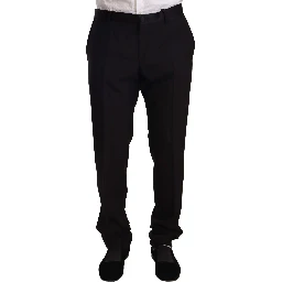 Black Wool Formal Tuxedo Trouser Pants