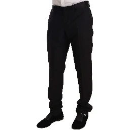Black Wool Formal Tuxedo Trouser Pants