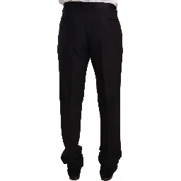 Black Wool Formal Tuxedo Trouser Pants