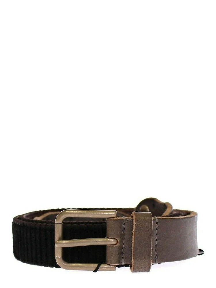 Brown Leather Logo Cintura Gürtel Belt