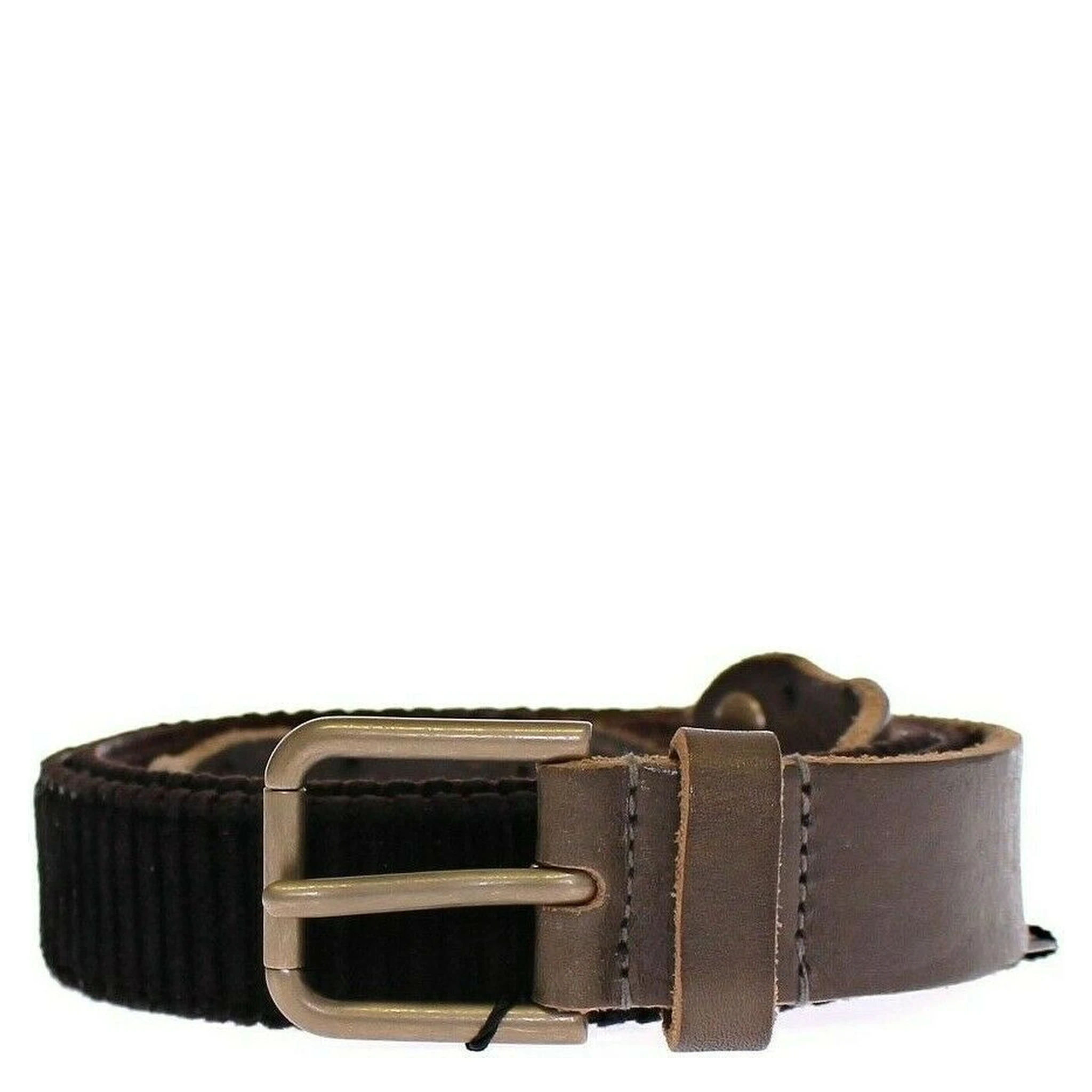 Brown Leather Logo Cintura Gürtel Belt