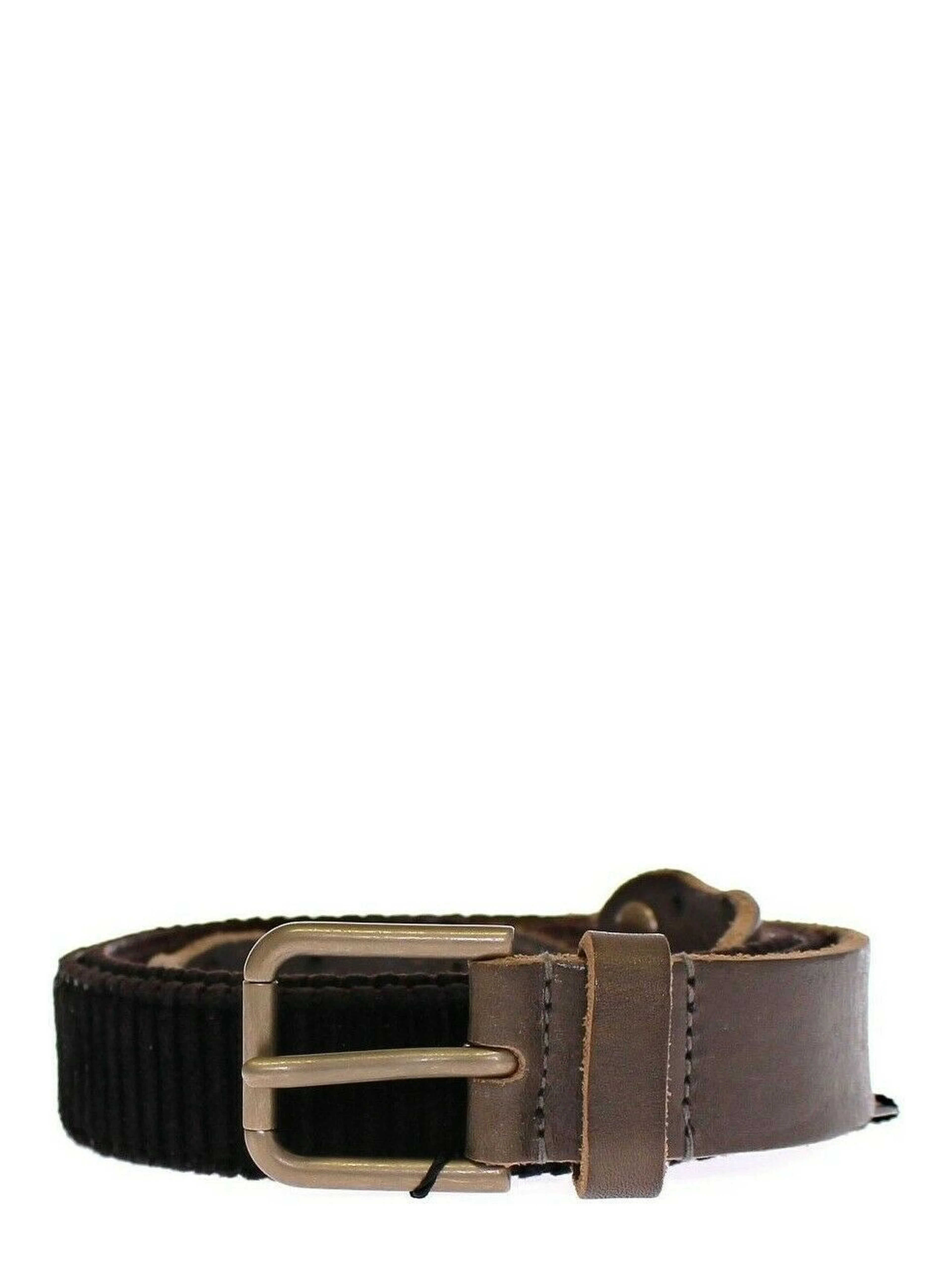 Brown Leather Logo Cintura Gürtel Belt