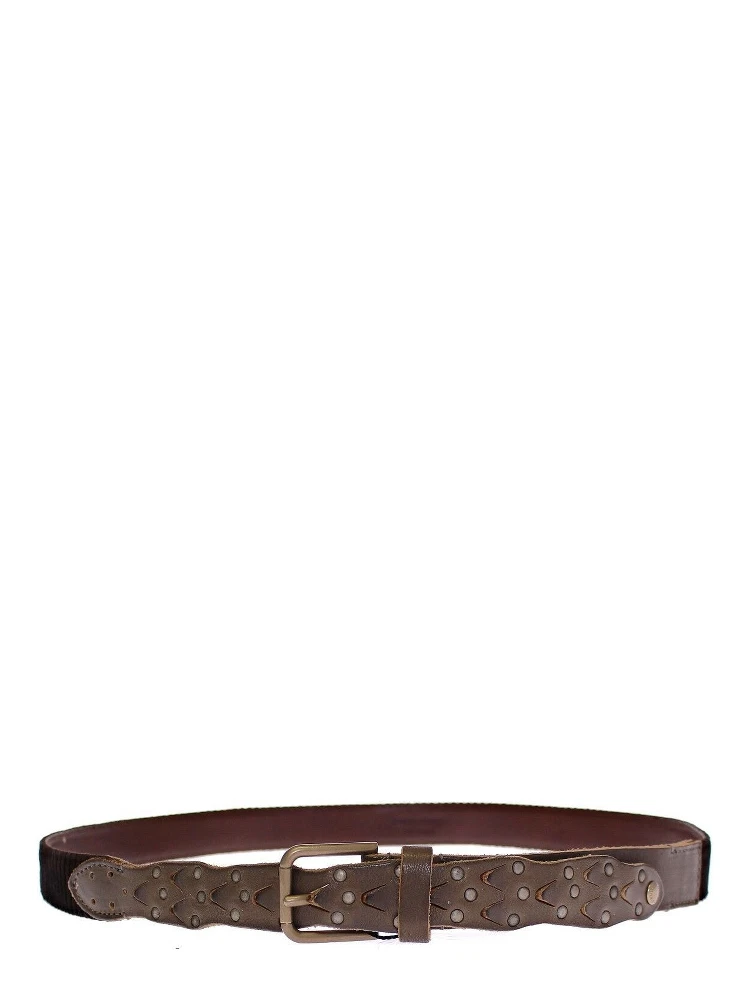 Brown Leather Logo Cintura Gürtel Belt alternative