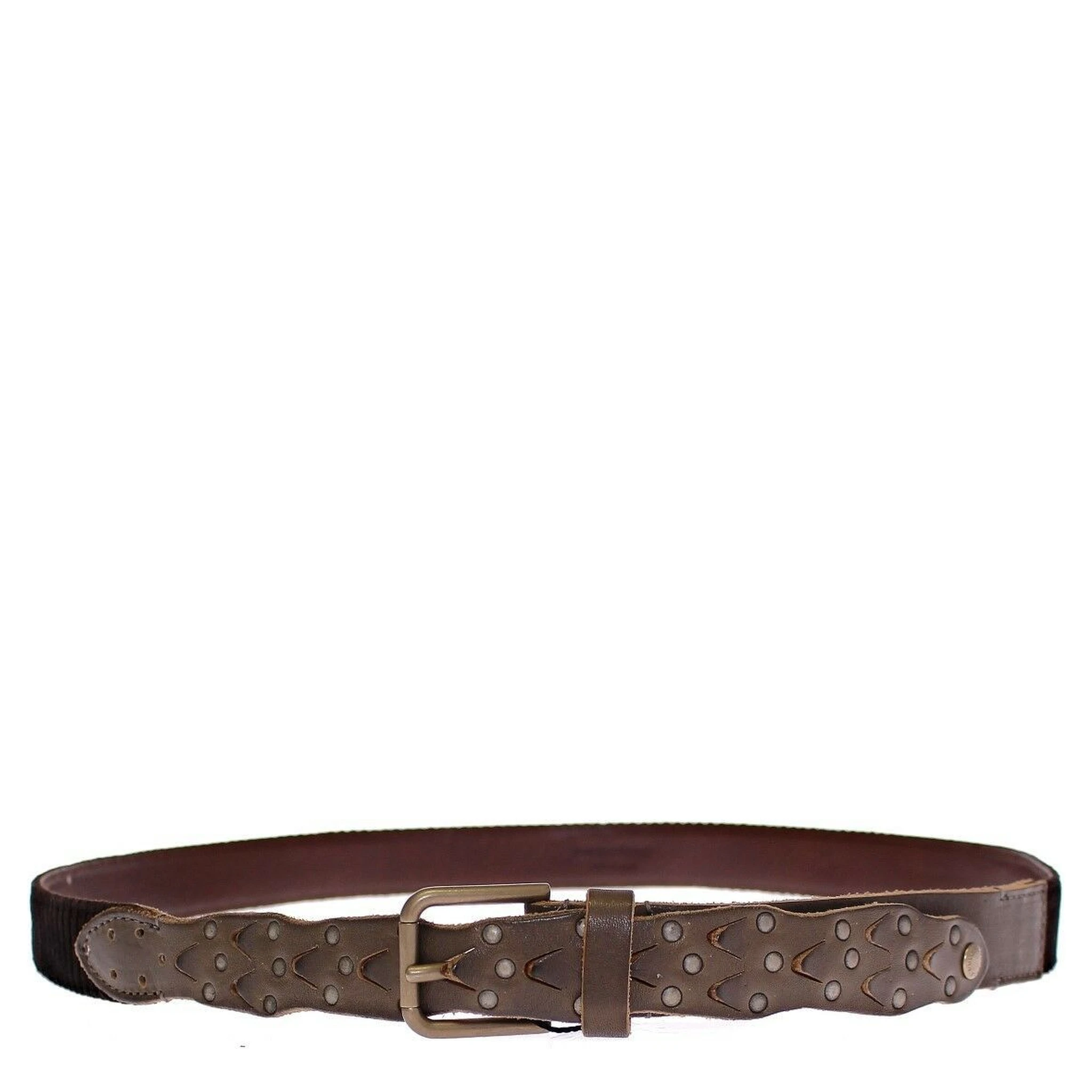 Brown Leather Logo Cintura Gürtel Belt