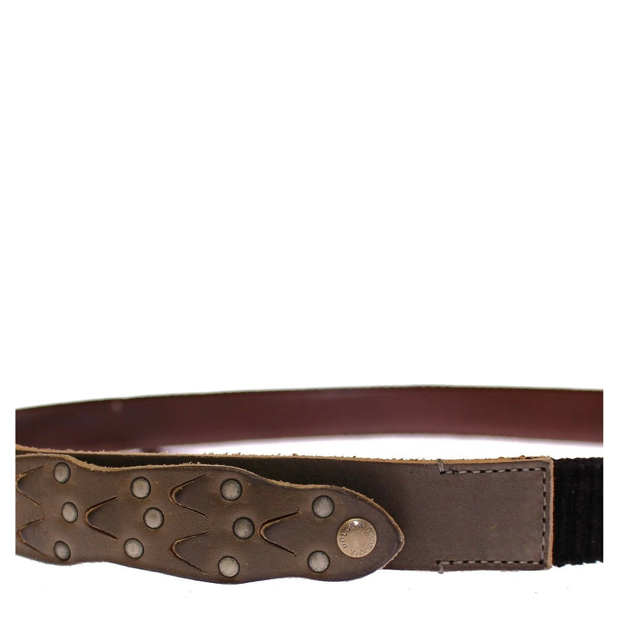 Brown Leather Logo Cintura Gürtel Belt