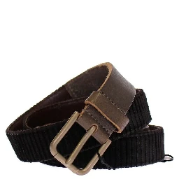 Brown Leather Logo Cintura Gürtel Belt